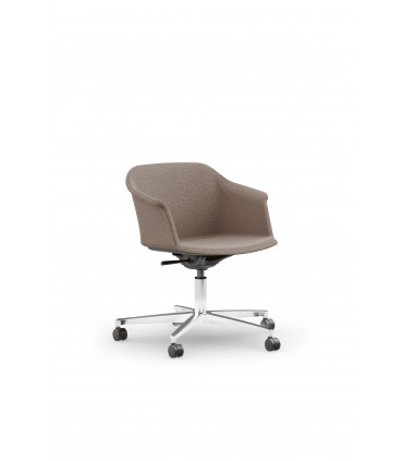 Sedia interlocutoria su ruote Aura by Sèlin