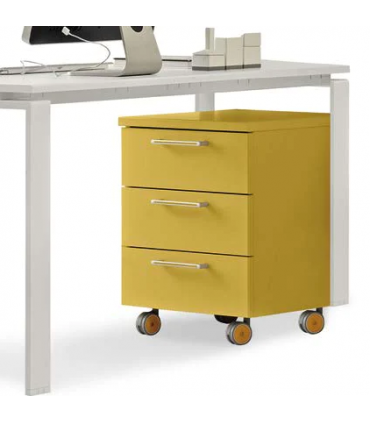 Cassettiera su ruote 3 cassetti monocolore by Colombini