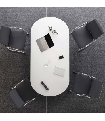 Tavolo riunioni pannellato ovale by Colombini