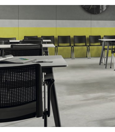 Sedia fissa con scocca in polipropilene Free by Compir