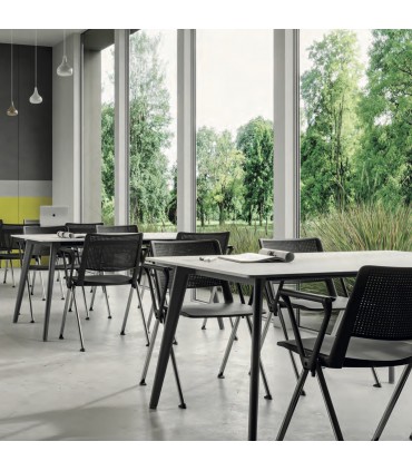 Sedia fissa con scocca in polipropilene Free by Compir