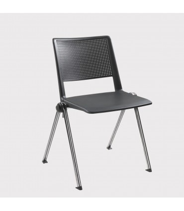 Sedia fissa con scocca in polipropilene Free by Compir