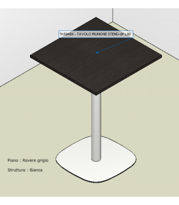 Tavolo stand-up con basamento metallico by Colombini