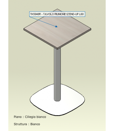 Tavolo stand-up con basamento metallico by Colombini