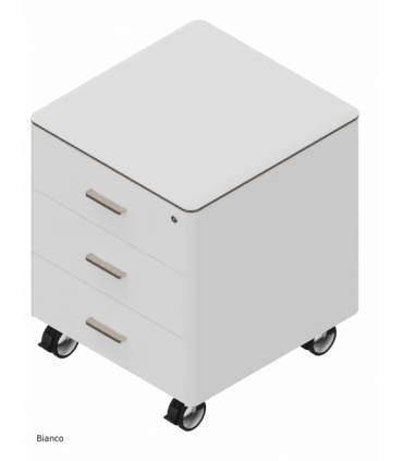 Cassettiera monocolore su ruote Iulio