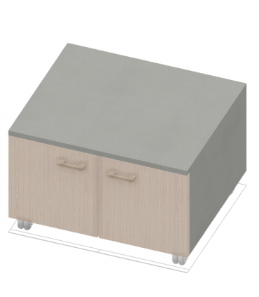 Mobile Porta-stampante con ante by Las