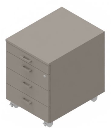 Cassettiera su ruote con vano cancelleria by Las