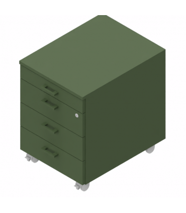 Cassettiera su ruote con vano cancelleria by Las