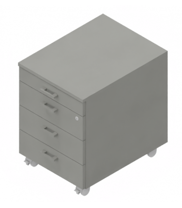 Cassettiera su ruote con vano cancelleria by Las