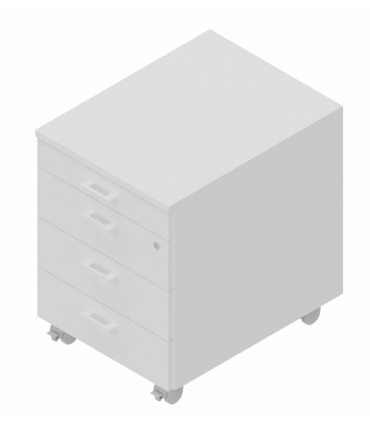 Cassettiera su ruote con vano cancelleria by Las