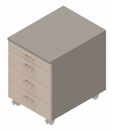 Cassettiera su ruote con vano cancelleria by Las