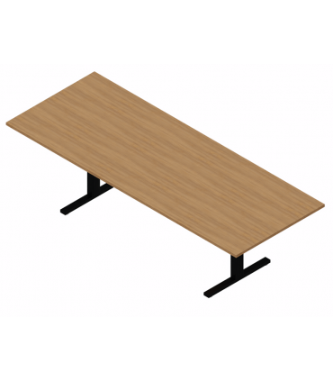 Tavolo riunioni rettangolare con gambe a T Oxi