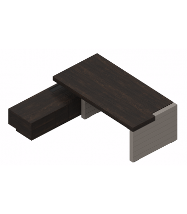 Scrivania direzionale con allungo Jera by Las