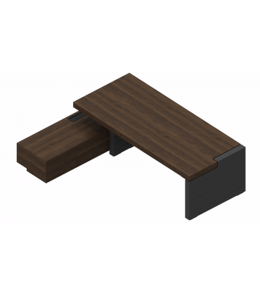 Scrivania direzionale con allungo Jera by Las