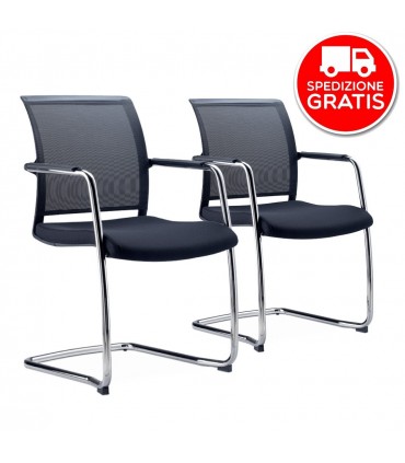 Coppia di sedie interlocutorie Zed48v by Milani