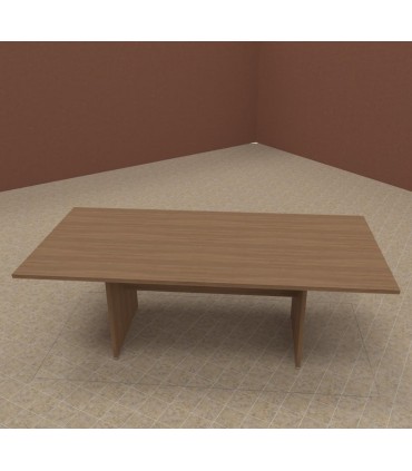 Tavolo riunioni con basamento in legno LAS