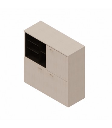 Contromobile con ante e vano a giorno Delta by Las