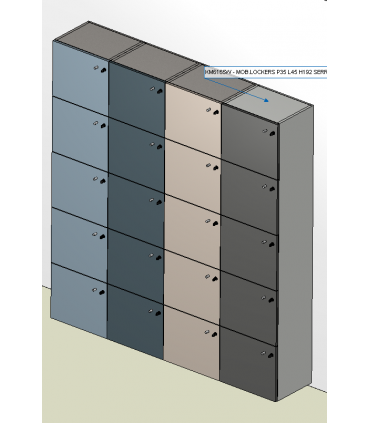 Casellario lockers by Colombini