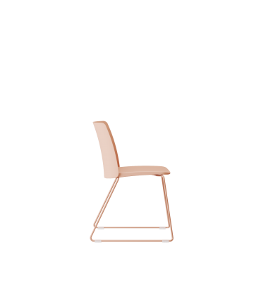 Sedia a slitta Vedette by Las