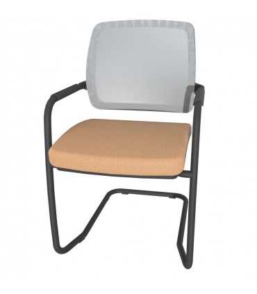 Sedia a slitta con schienale alto in rete Star