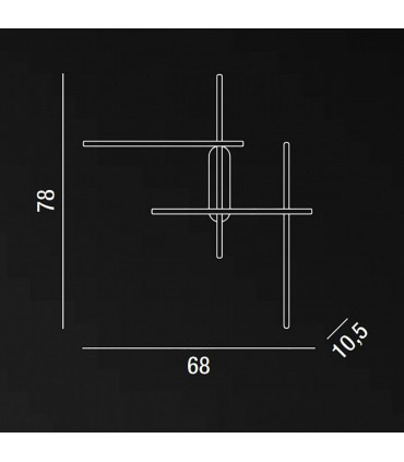 Lampada da parete Tange 4 led by Perenz