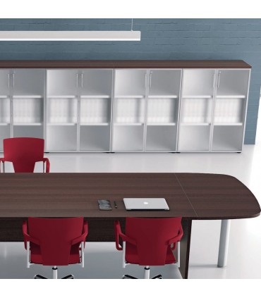 Mobile contenitore medio ante vetro intelaiato by Compir