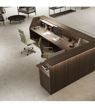 Poltrona semi direzionale con schienale basso Karma