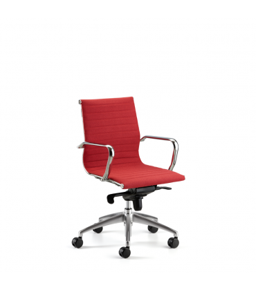 Poltrona semi direzionale con schienale basso Karma