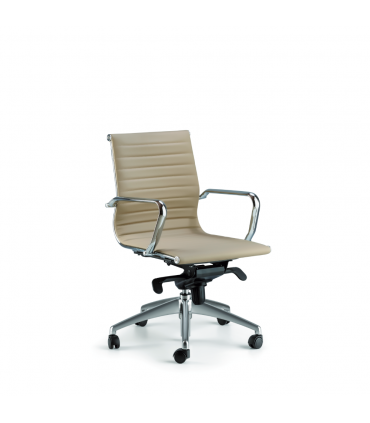 Poltrona semi direzionale con schienale basso Karma