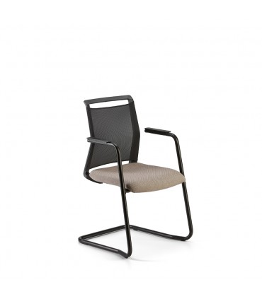 Poltrona interlocutoria a slitta Nur by Compir