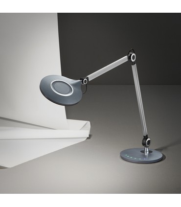 Lampada da scrivania in metallo disk led by Perenz