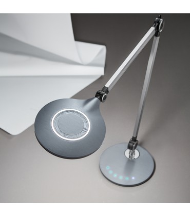 Lampada da scrivania in metallo disk led by Perenz