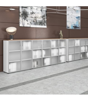 Mobile contenitore medio ante vetro intelaiato by Compir