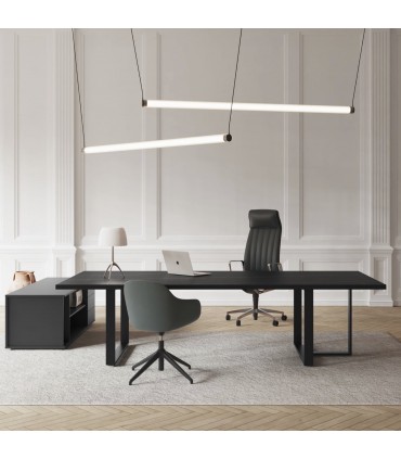 Scrivania direzionale con gamba a T Archimede by Alea