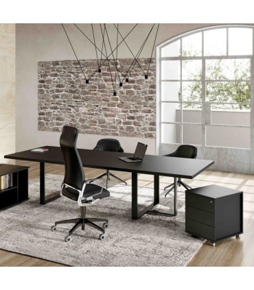 Scrivania direzionale con gamba a T Archimede by Alea