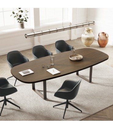 Tavolo riunioni ovale Archimede by Alea