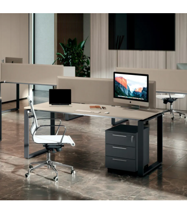 Scrivania con gamba ad anello chiuso Loft