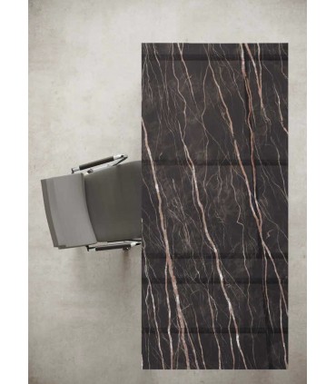 Scrivania direzionale con piano in vetro Go Steel by Colombini