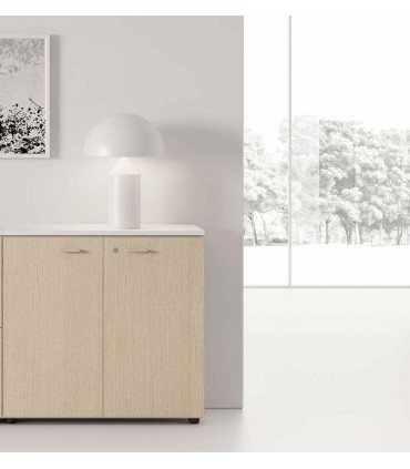 Mobile basso con ante in legno by LAS