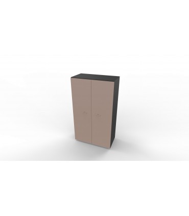 Libreria alta con ante in legno by LAS