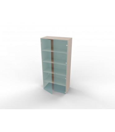 Libreria alta con ante in vetro by LAS