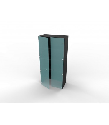 Libreria alta con ante in vetro by LAS
