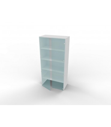 Libreria alta con ante in vetro by LAS