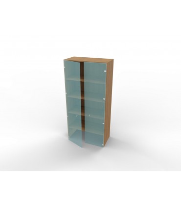 Libreria alta con ante in vetro by LAS