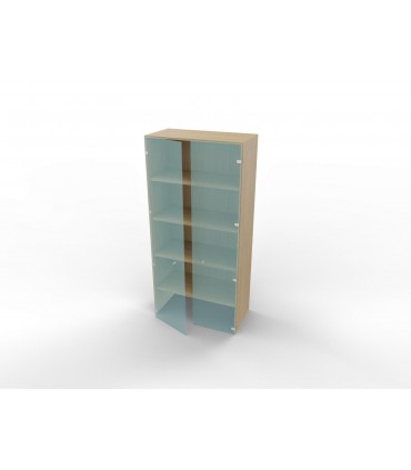 Libreria alta con ante in vetro by LAS