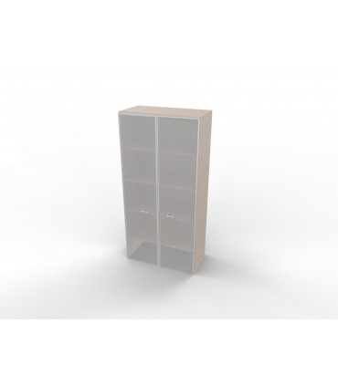 Libreria alta con ante in vetro by LAS