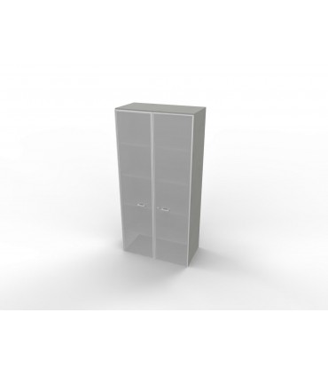 Libreria alta con ante in vetro by LAS