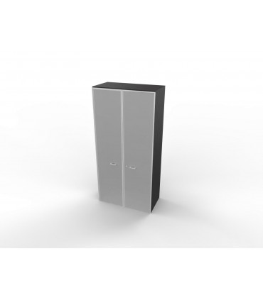 Libreria alta con ante in vetro by LAS