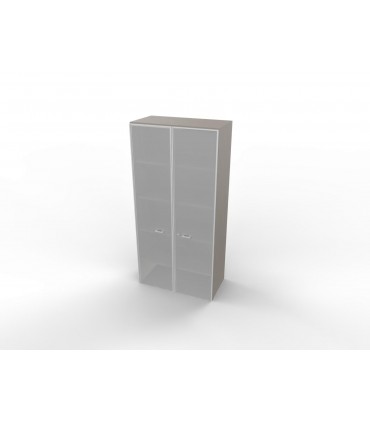 Libreria alta con ante in vetro by LAS