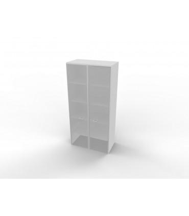 Libreria alta con ante in vetro by LAS